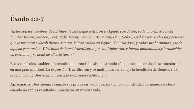 Éxodo 1:1-7 explicado